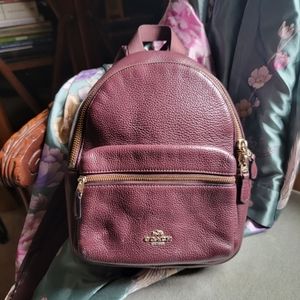 Coach Campus Backpack - Burgundy Mini Leather
